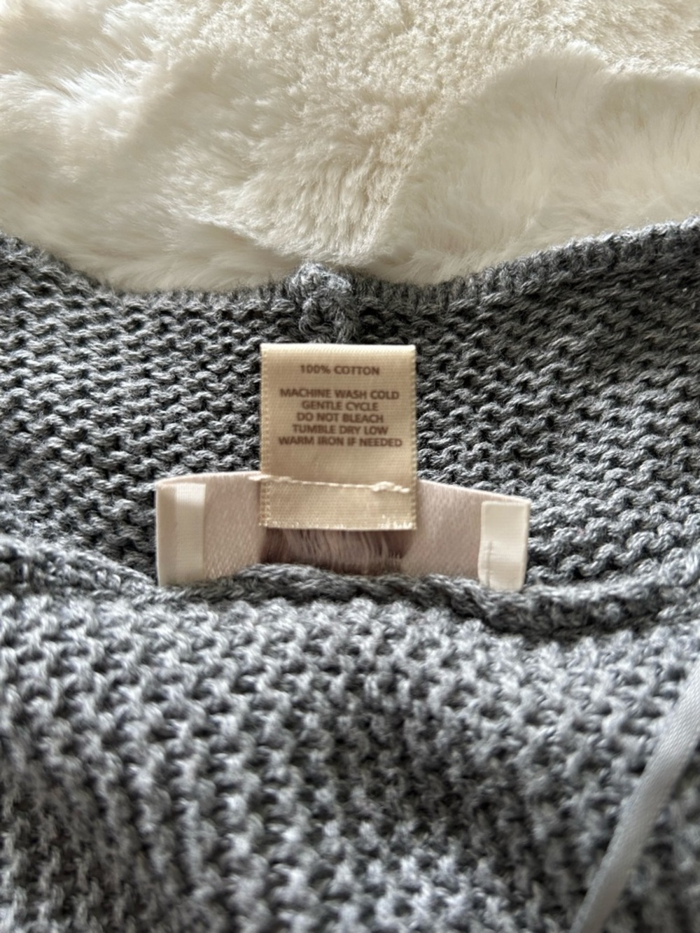 Loft Cozy Open-Front Gray Women's Cardigan Sweater - Picture 5 of 5